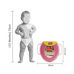 Babyhug Soft Potty Seat With Handle Star Print - Pink