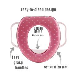 Babyhug Soft Potty Seat With Handle Star Print - Pink