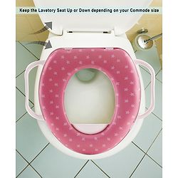 Babyhug Soft Potty Seat With Handle Star Print - Pink