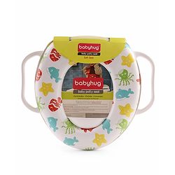 Babyhug Baby Potty Seat With Handle Fish/star Print - White