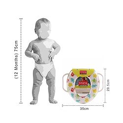 Babyhug Baby Potty Seat With Handle Fish/star Print - White