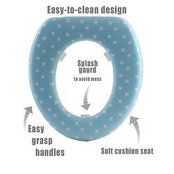 Babyhug Soft Cushioned Baby Potty Seat Star Print - Blue