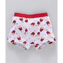 Babyhug Cotton Brief Striped & Printed Pack of 3 - Yellow  Red