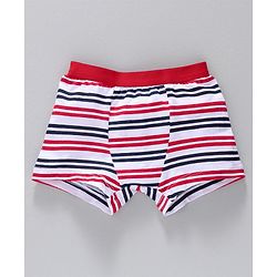 Babyhug Cotton Brief Striped & Printed Pack of 3 - Yellow  Red
