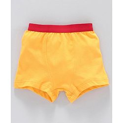 Babyhug Cotton Brief Striped & Printed Pack of 3 - Yellow  Red