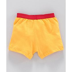 Babyhug Cotton Brief Striped & Printed Pack of 3 - Yellow  Red