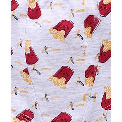 Babyhug Cotton Brief Striped & Printed Pack of 3 - Yellow  Red