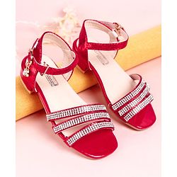 Cute Walk by Babyhug Party Wear Sandals - Red