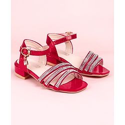 Cute Walk by Babyhug Party Wear Sandals - Red