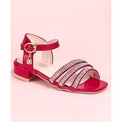 Cute Walk by Babyhug Party Wear Sandals - Red