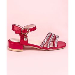 Cute Walk by Babyhug Party Wear Sandals - Red