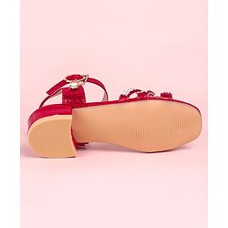 Cute Walk by Babyhug Party Wear Sandals - Red