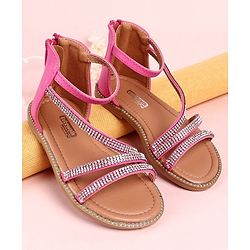 Cute Walk by Babyhug Gladiator Sandals - Pink