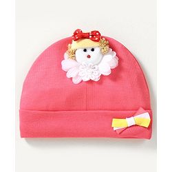 Babyhug 100% Cotton Cap Doll Applique - Pink