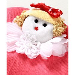 Babyhug 100% Cotton Cap Doll Applique - Pink