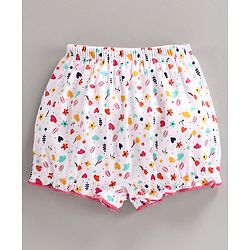 Babyhug 100% Cotton Bloomers Pack of 3 - Red White