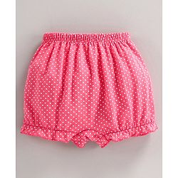 Babyhug 100% Cotton Bloomers Pack of 3 - Red White