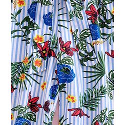 Babyhug Sleeveless Jumpsuit Floral Print - Blue