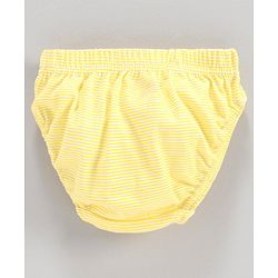 Babyhug 100% Cotton Printed Panties Pack of 3 - Pink White Yellow