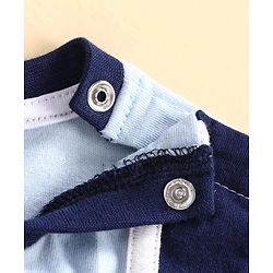 Babyhug Half Sleeves Tee Monster Print - Blue