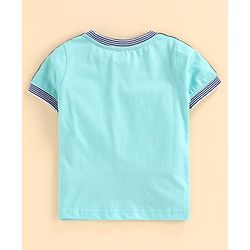 Babyhug Half Sleeves Tee Super Skater Print - Blue