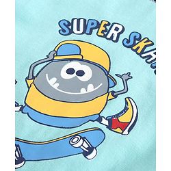 Babyhug Half Sleeves Tee Super Skater Print - Blue
