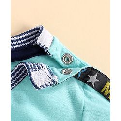 Babyhug Half Sleeves Tee Super Skater Print - Blue