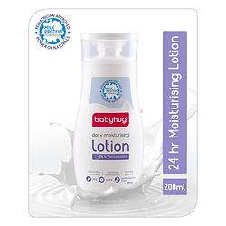 Babyhug Milk Protein Formula Daily Moisturising Milky Lotion Mild & Gentle Formula For Newborn Baby - 200 ml
