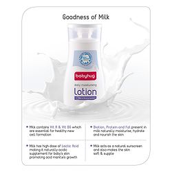Babyhug Milk Protein Formula Daily Moisturising Milky Lotion Mild & Gentle Formula For Newborn Baby - 200 ml