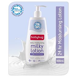 Babyhug Milk Protein Formula Daily Moisturising Milky Lotion Mild & Gentle Formula For Newborn Baby - 200 ml