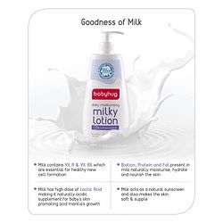 Babyhug Milk Protein Formula Daily Moisturising Milky Lotion Mild & Gentle Formula For Newborn Baby - 200 ml
