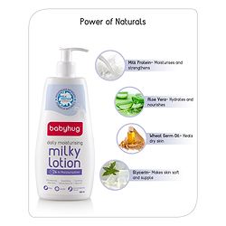 Babyhug Milk Protein Formula Daily Moisturising Milky Lotion Mild & Gentle Formula For Newborn Baby - 200 ml