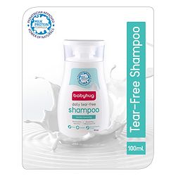 Babyhug Milk Protein Formula Daily Tear Free Milky Shampoo Ideal For Newborn Baby'S Delicate Scalp - 100 ml