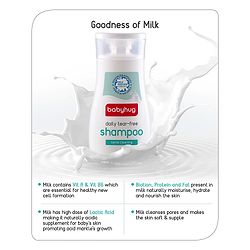 Babyhug Milk Protein Formula Daily Tear Free Milky Shampoo Ideal For Newborn Baby'S Delicate Scalp - 100 ml
