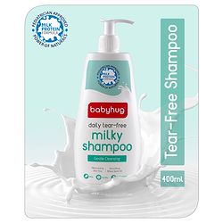 Babyhug Milk Protein Formula Daily Tear Free Milky Shampoo Ideal For Newborn Baby'S Delicate Scalp - 100 ml