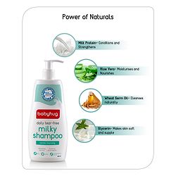 Babyhug Milk Protein Formula Daily Tear Free Milky Shampoo Ideal For Newborn Baby'S Delicate Scalp - 100 ml