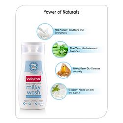 Babyhug Milk Protein Formula Daily Head To Toe Milky Wash No Tear Formula For Newborn Baby 2 In 1 Shampoo & Body Wash - 100 ml