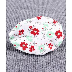 Babyhug 100% Cotton Booties Floral Print - White Red