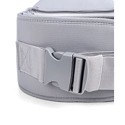 Babyhug Cherish 5-in-1 Hip Seat Baby Carrier:  Ergonomic design with padded straps, Breathable fabric, Foldable head support, storage pockets, and 5 carrying positions for babies up to 15 kg-Grey