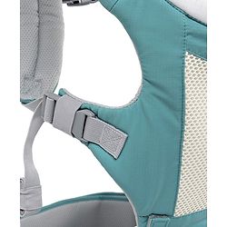 Babyhug Adore 5-in-1 Hip Seat Baby Carrier: Ergonomic, Breathable fabric, Padded straps, Foldable headrest, Secure waist belt, 5 carry positions, and storage pockets for babies up to 15 kg-Green