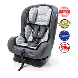 Babyhug Expedition ECE R44/04 Safety Certified 3 in 1 Convertible Car Seat With Recliner with 1 Year Warranty - Grey
