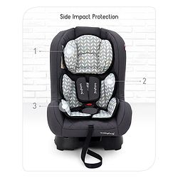 Babyhug Expedition ECE R44/04 Safety Certified 3 in 1 Convertible Car Seat With Recliner with 1 Year Warranty - Grey