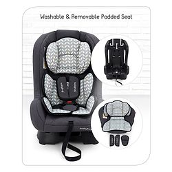Babyhug Expedition ECE R44/04 Safety Certified 3 in 1 Convertible Car Seat With Recliner with 1 Year Warranty - Grey