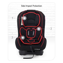 Babyhug Expedition ECE R44/04 Safety Certified 3 in 1 Convertible Car Seat With Recliner with 1 Year Warranty - Grey