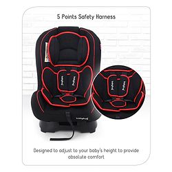 Babyhug Expedition ECE R44/04 Safety Certified 3 in 1 Convertible Car Seat With Recliner with 1 Year Warranty - Grey