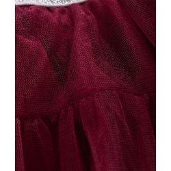 Babyhug Party Wear Net Layered Skirt - Maroon