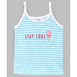 Babyhug 100% Cotton Sleeveless Slips Ice Cream Print Pack of 3 - White Yellow Blue
