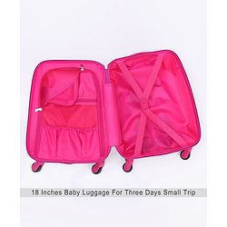 Babyhug Kid's Small 1 Day Trip Trolley Bag Giraffe Print - 18 Inches| Shock Resistant| Telescopic Handle| Water Resistant| Easy Zipper Closure| Durable Wheels