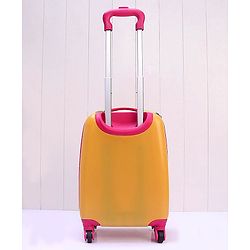 Babyhug Kid's Small 1 Day Trip Trolley Bag Giraffe Print - 18 Inches| Shock Resistant| Telescopic Handle| Water Resistant| Easy Zipper Closure| Durable Wheels