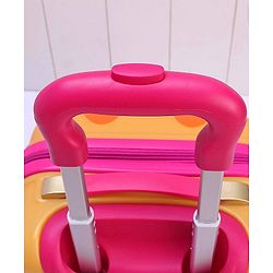 Babyhug Kid's Small 1 Day Trip Trolley Bag Giraffe Print - 18 Inches| Shock Resistant| Telescopic Handle| Water Resistant| Easy Zipper Closure| Durable Wheels